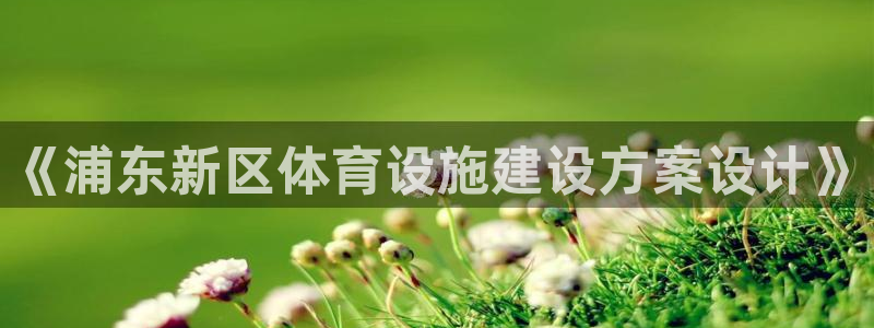 意昂体育4开户：《浦东新区体育设施建设方案设计》